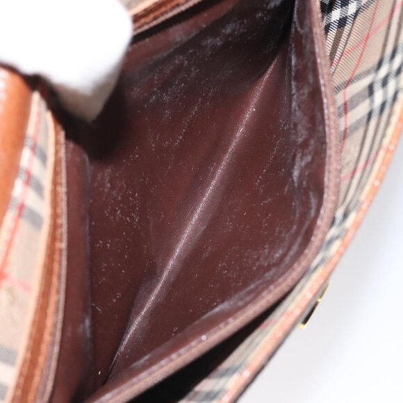 Burberrys Shoulder Bag Leather Brown gold Auth hk2088 - Picture 12 of 16